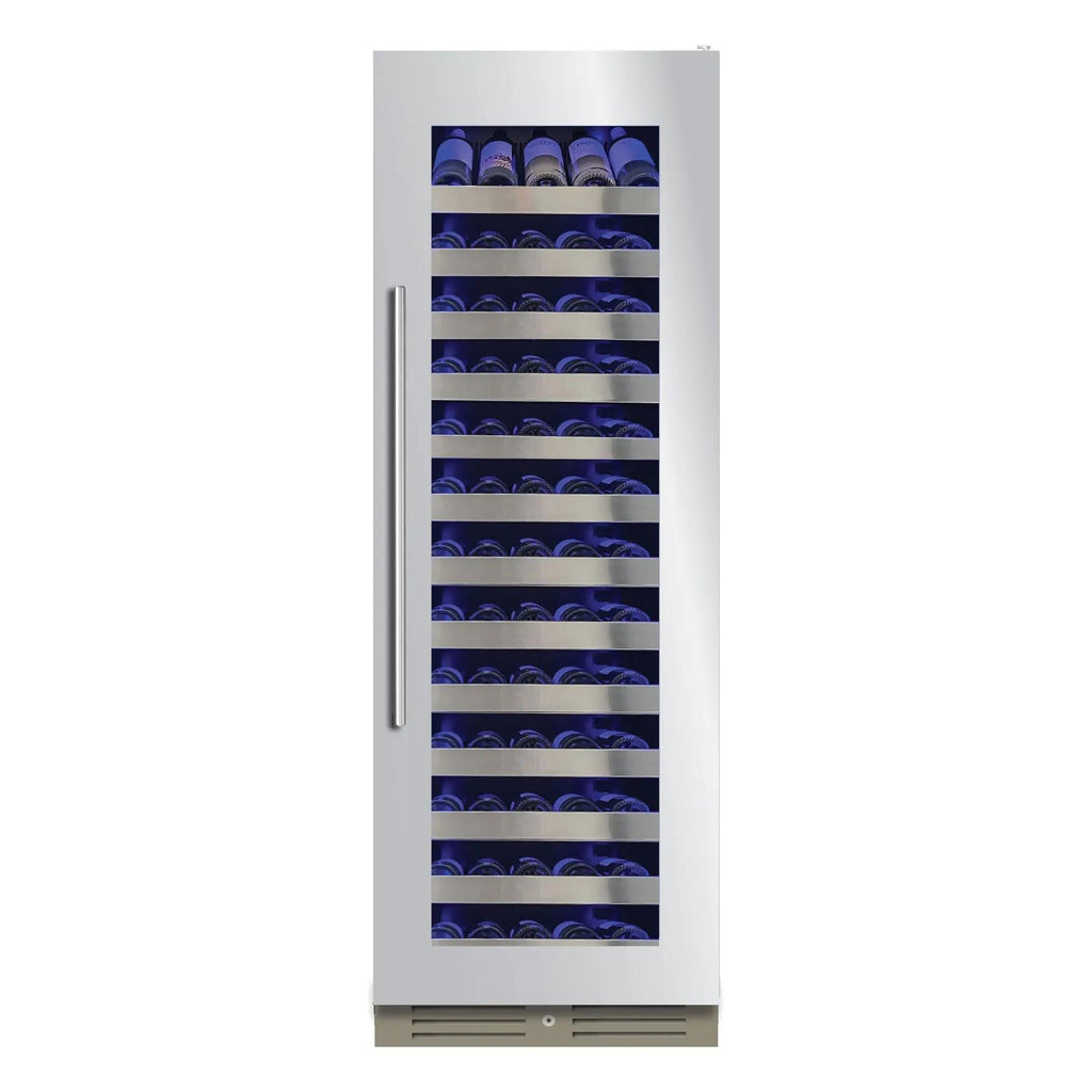XO APPLIANCE XOU2470WGS Tall Single Zone Wine Cooler, Glass with in Stainless Steel Trim in Stainless Steel - XOU2470WGS
