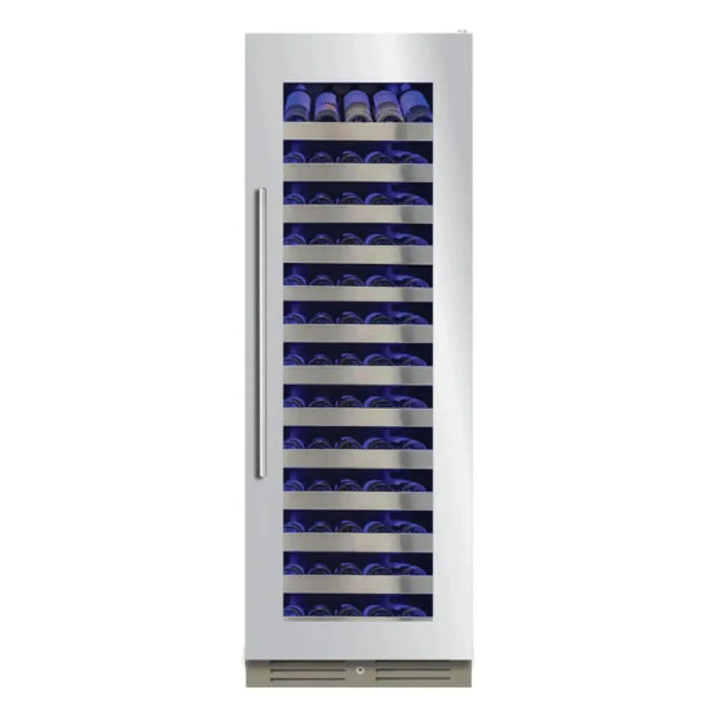 XO APPLIANCE XOU2470WGS Tall Single Zone Wine Cooler, Glass with in Stainless Steel Trim in Stainless Steel - XOU2470WGS