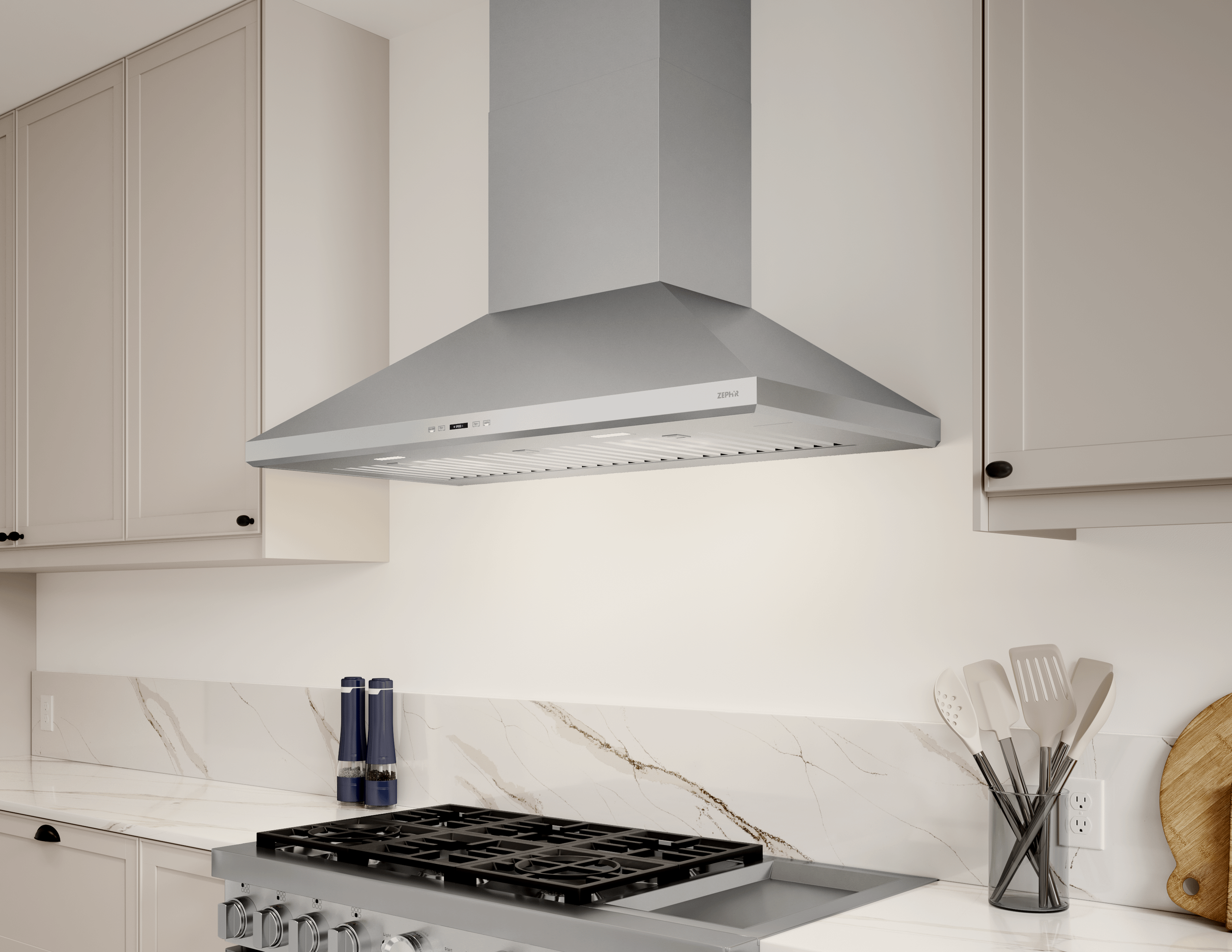 ZEPHYR Siena Pro, Wall, 48", SS, LED, ACT in Stainless Steel - ZSPE48DS