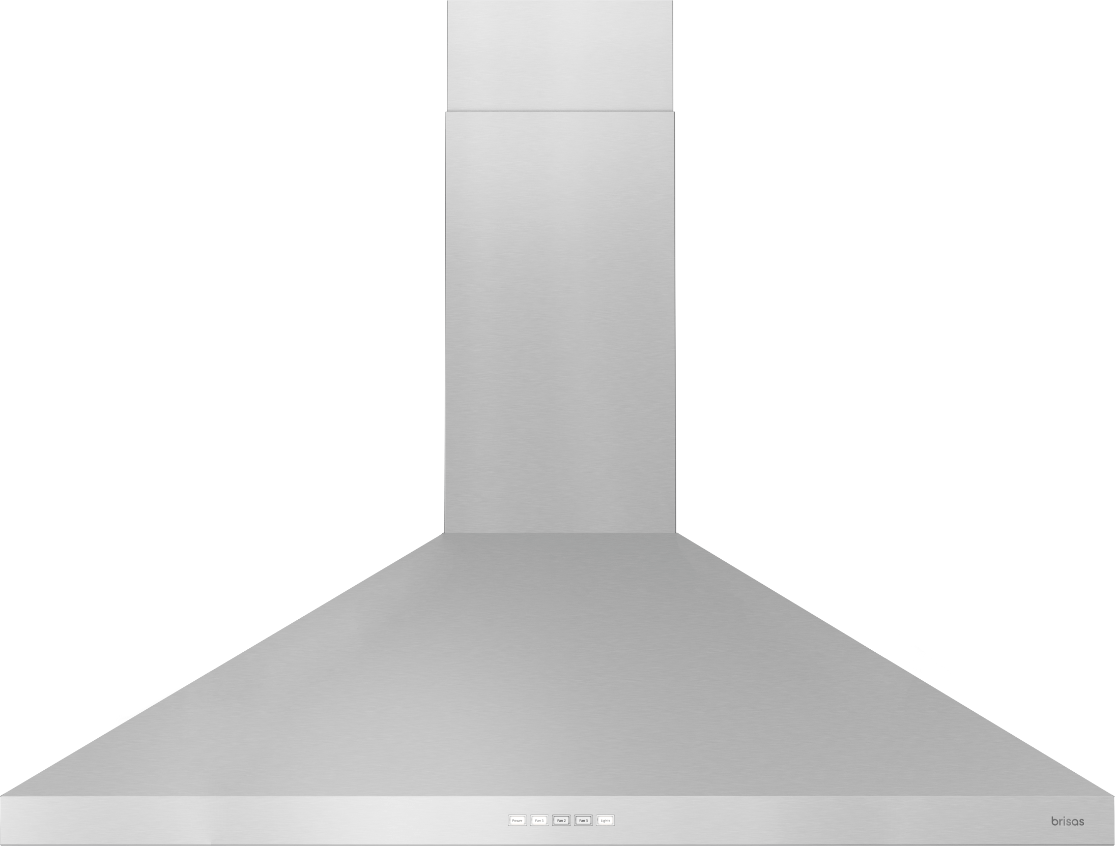 ZEPHYR Brisas Traditional Pyramid Wall, 36" SS, ACT, LED in Stainless Steel - BVEE36CS