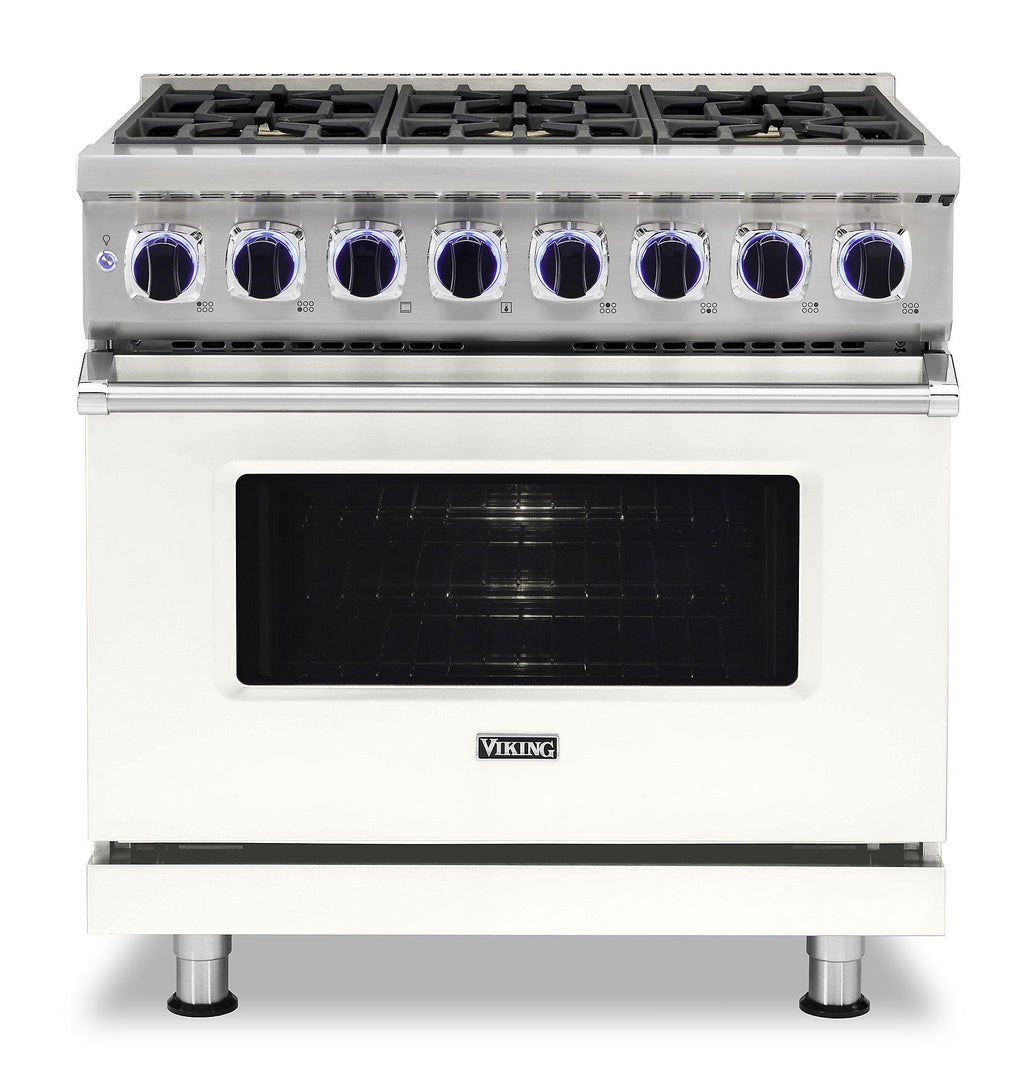 VIKING 36" Dual Fuel Range - VDR7362 Viking 7 Series White - VDR73626BPWLP
