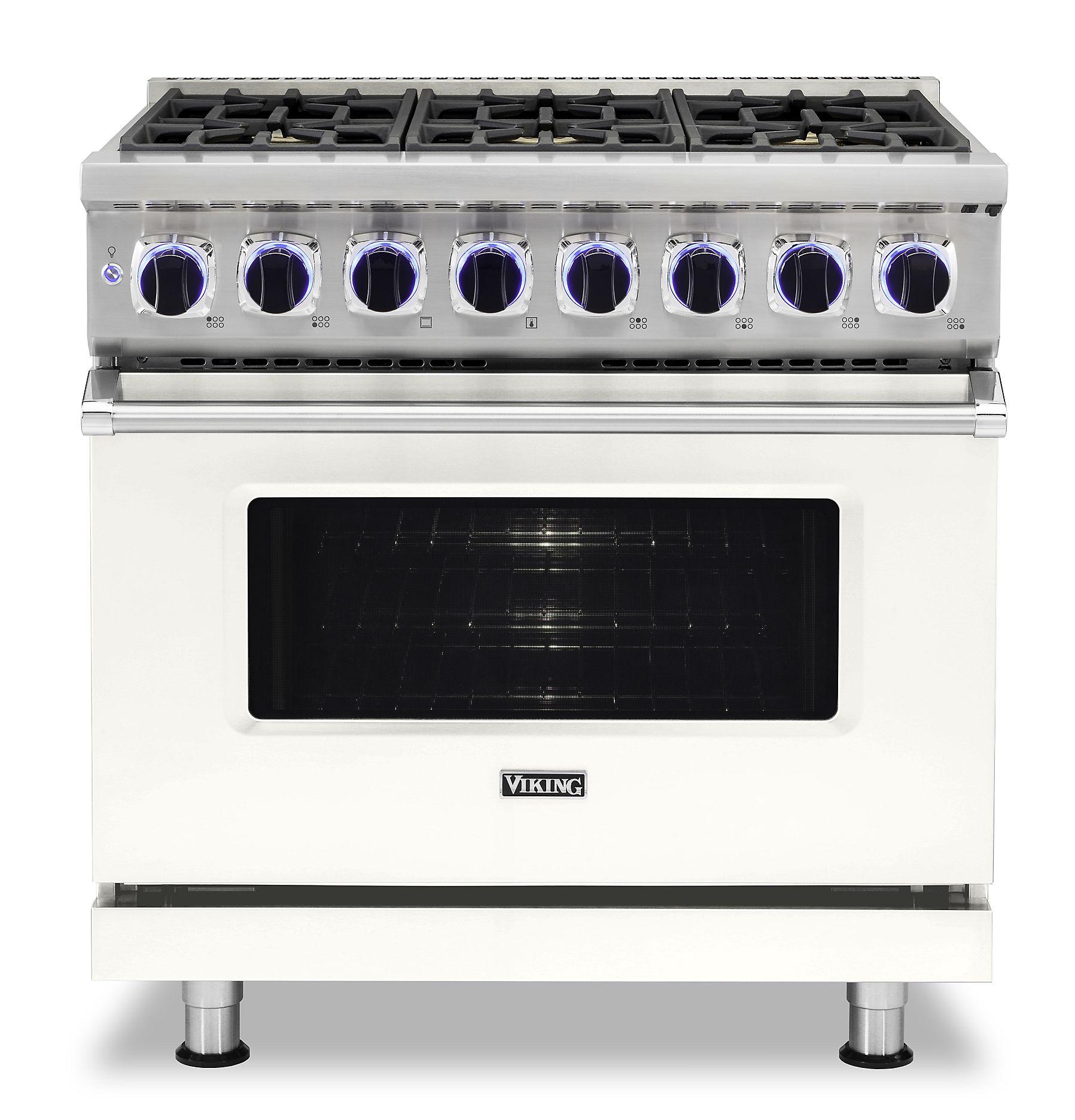 VIKING 36" Dual Fuel Range - VDR7362 Viking 7 Series White - VDR73626BPWLP