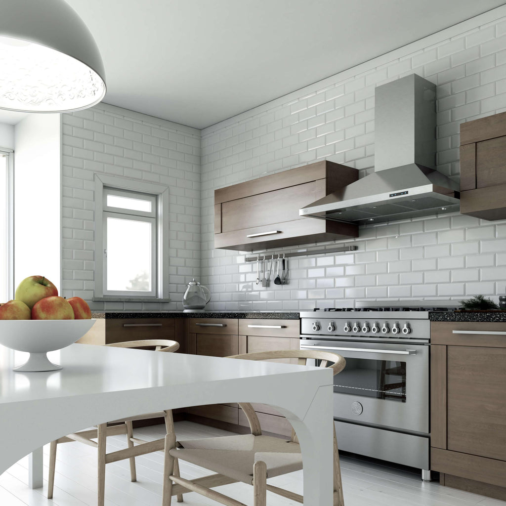 XO APPLIANCE XOV42SC 42" 600/395 CFM Italian Made Wall Chimney Range Hood in Stainless Steel - XOV42SC