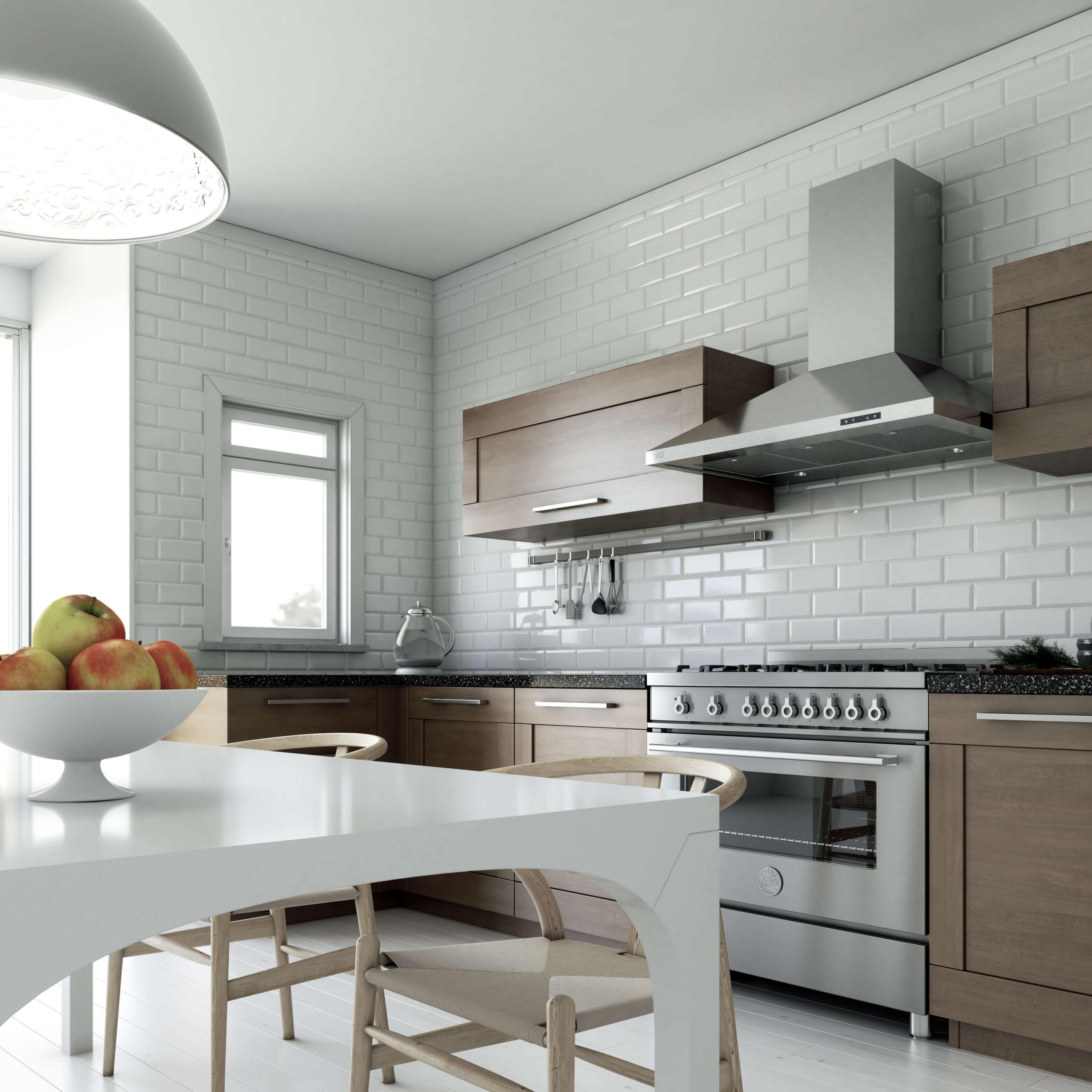 XO APPLIANCE XOV48KSE 48" 1000 CFM Italian Made Wall Chimney Range Hood in Stainless Steel - XOV48KSE