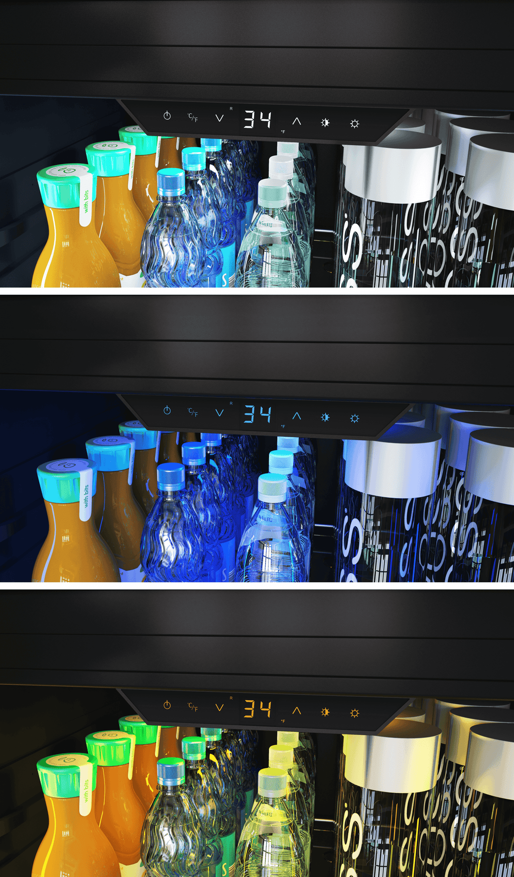 ZEPHYR Presrv Beverage Cooler, 24in Full Size, SS+Glass, Reversible Door, 1 Zone in Stainless Steel - PRB24F01BG