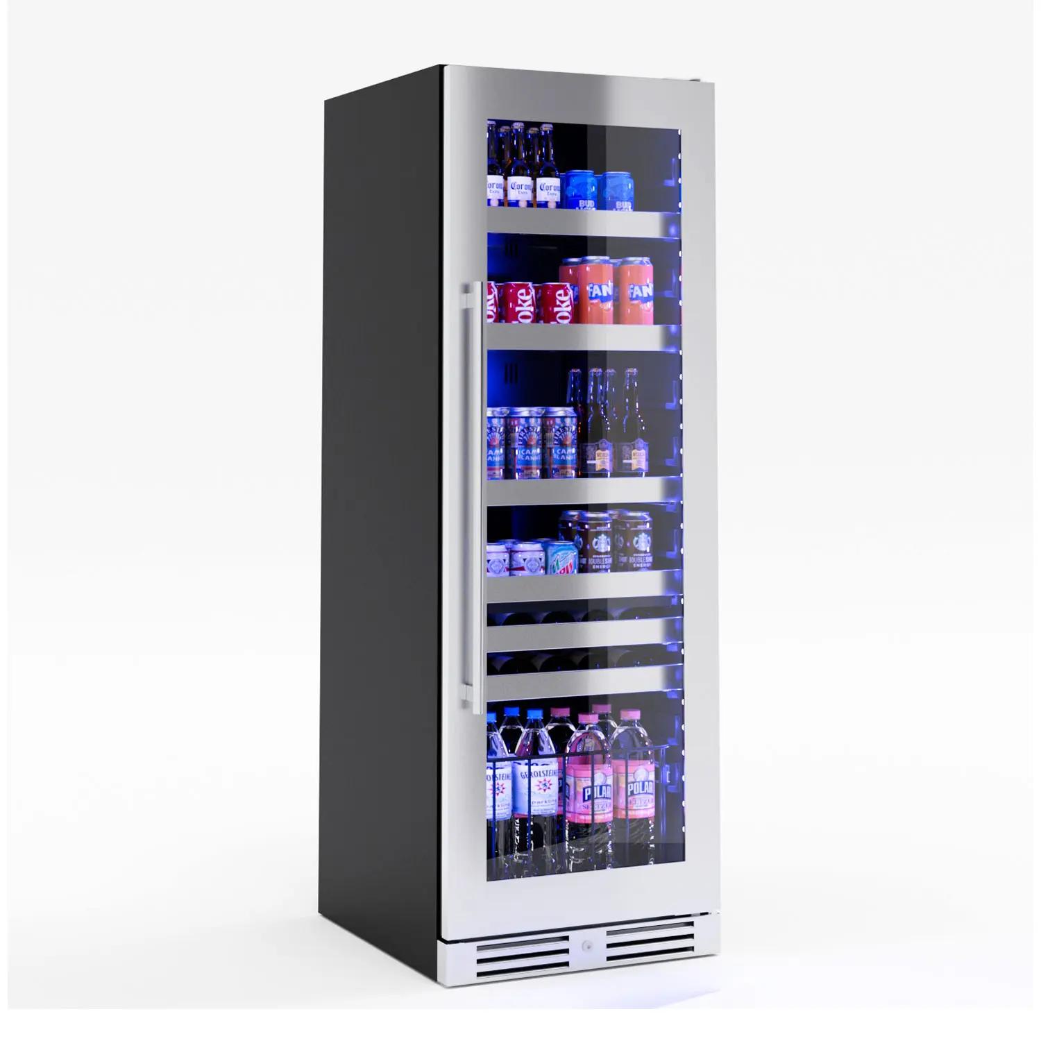 XO APPLIANCE XOU2470BCGS Tall Beverage Center, Glass with in Stainless Steel Trim in Stainless Steel - XOU2470BCGS
