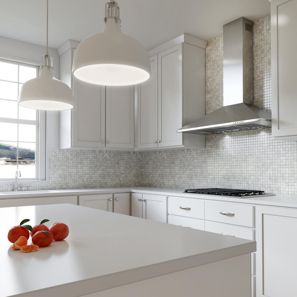 XO APPLIANCE XOB36SC 36" CCC 600/395 CFM Italian Made Wall Mount Chimney Range Hood in Stainless Steel - XOB36SC