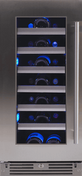 XO APPLIANCE XOU15WGSL 15" Wine Cooler, in Stainless Steel Glass, Left Hinge in Stainless Steel
