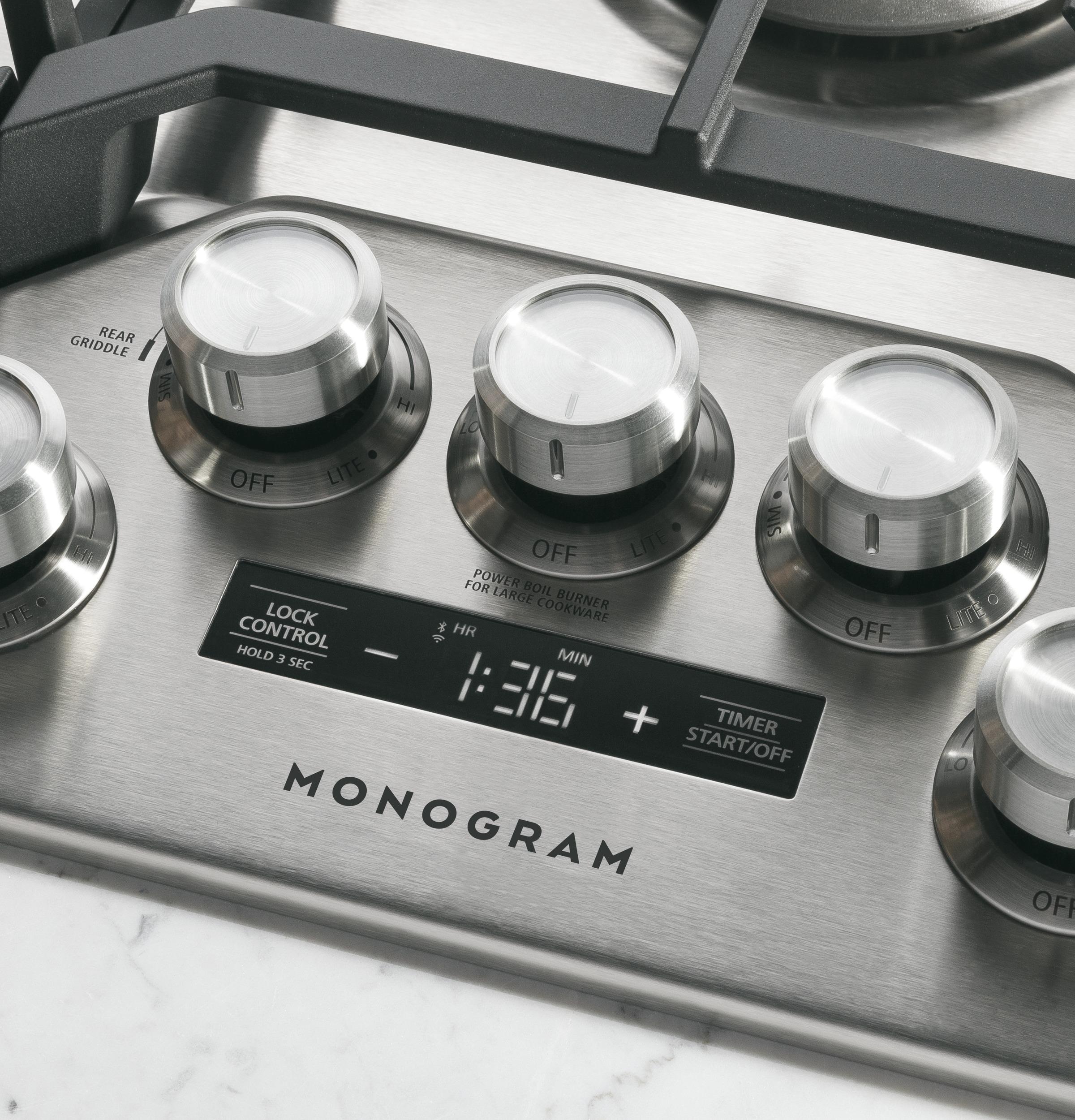 MONOGRAM Monogram 36" Deep-Recessed Gas Cooktop in Stainless Steel - ZGU36ESLSS
