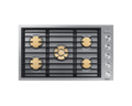 DACOR DTG36M955FS 36" Gas Cooktop, Silver in Stainless Steel, Natural Gas - DTG36M955FS