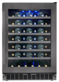 SILHOUETTE Silhouette Select - 24" Built-in Wine Cellar In Black in Stainless Steel - SSWC056D1BS