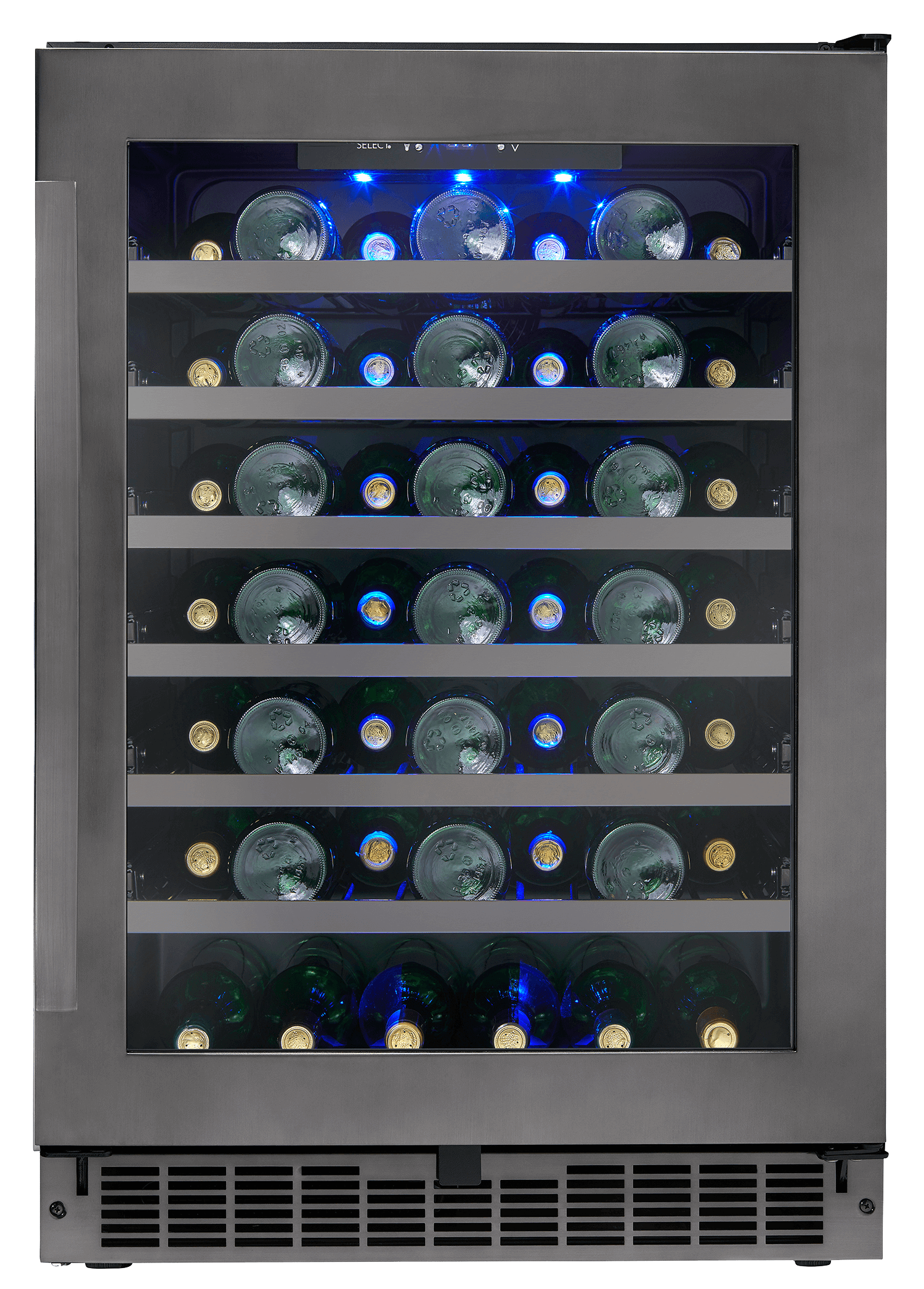 SILHOUETTE Silhouette Select - 24" Built-in Wine Cellar In Black in Stainless Steel - SSWC056D1BS