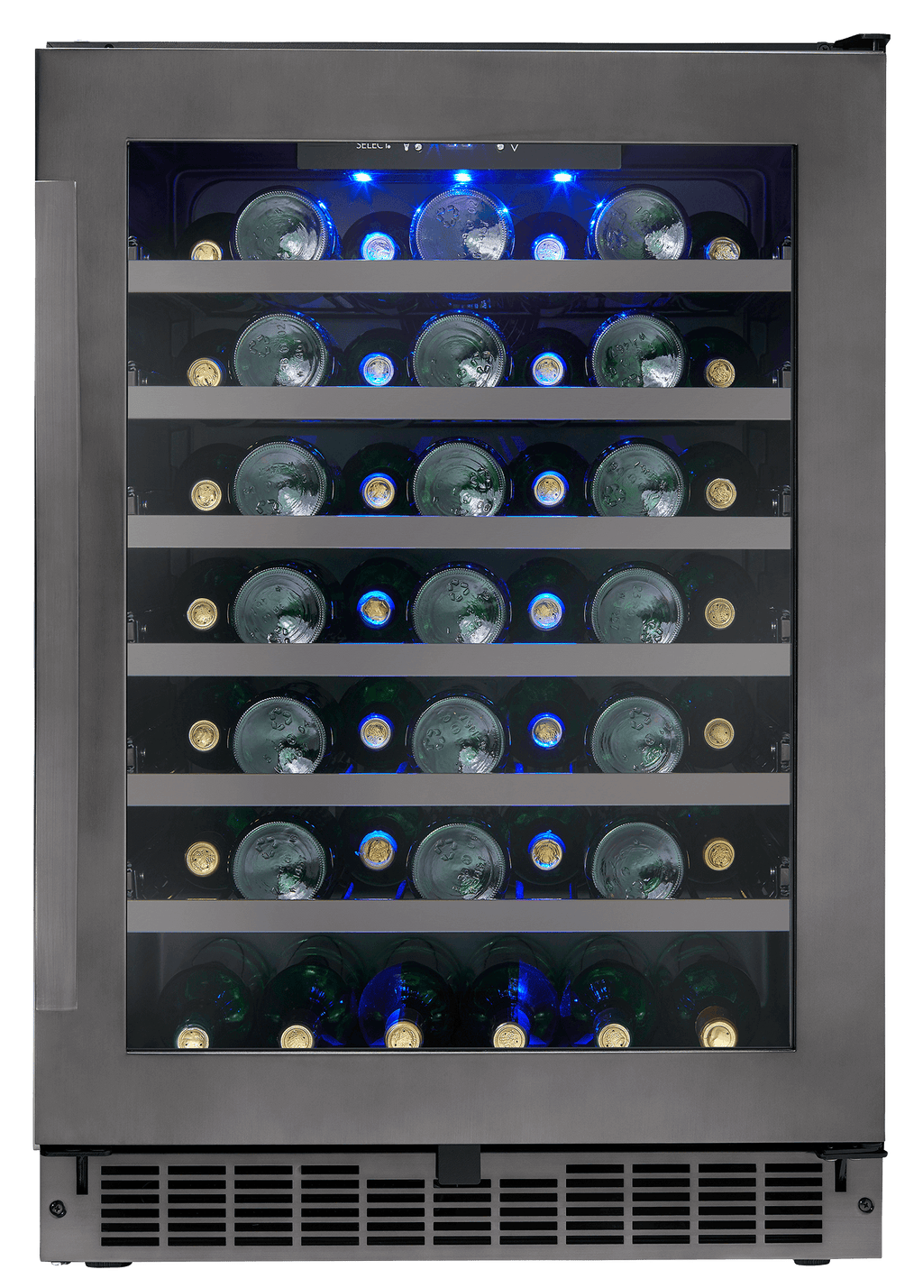 SILHOUETTE Silhouette Select - 24" Built-in Wine Cellar In Black in Stainless Steel - SSWC056D1BS