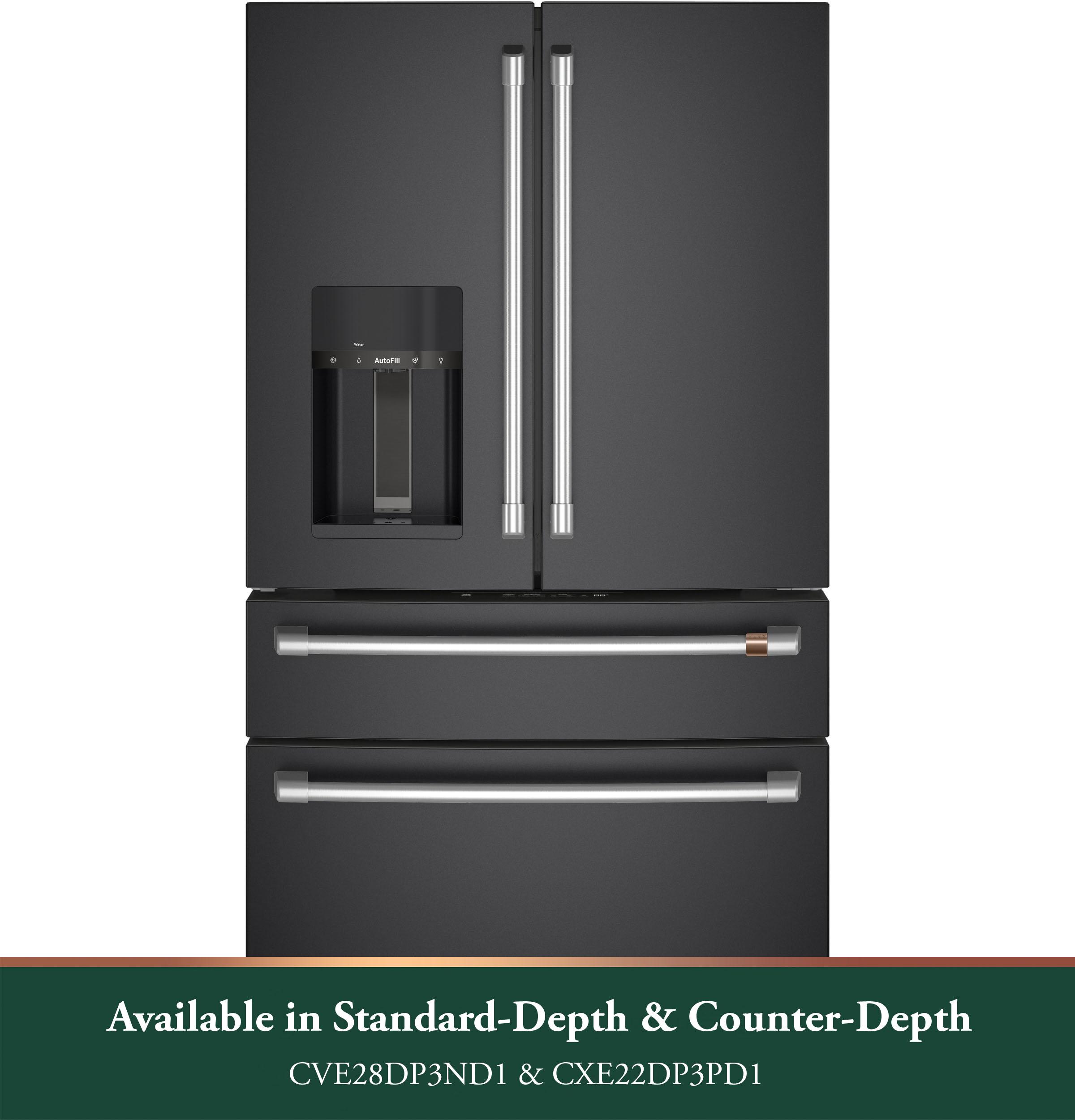 CAFE CVE28DP3ND1 CAFé™ ENERGY STAR® 27.8 Cu. Ft. Smart 4-Door French-Door Refrigerator Black