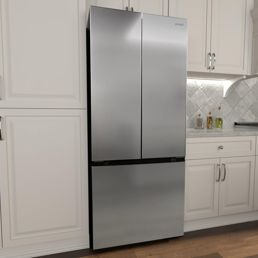 AVANTI Avanti Frost Free French Door Refrigerator, 17.5 cu. ft. in Stainless Steel - FFFDS175L3S