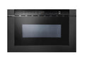 XO APPLIANCE XOMWD24BS 24" Built-In Microwave Drawer - Black Glass & Black Stainless Black in Stainless Steel - XOMWD24BS