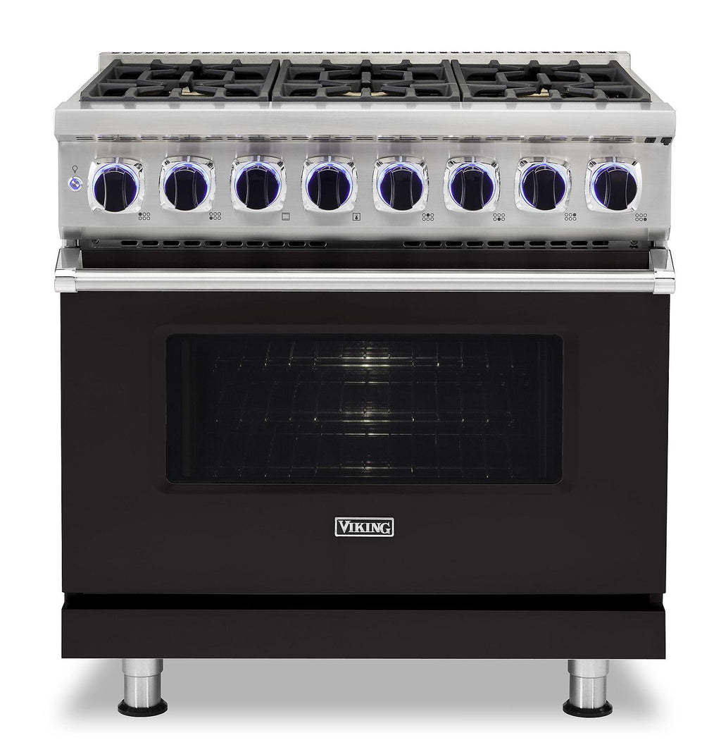 VIKING 36" Dual Fuel Range - VDR7362 Viking 7 Series Black - VDR73626BON