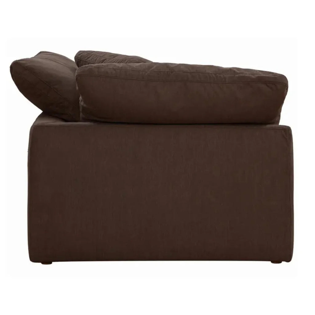 Sunset Trading Cloud Puff 3 Piece 88" Wide Slipcovered Modular Sectional Small L Shaped Sofa - SU-1458-88-3C