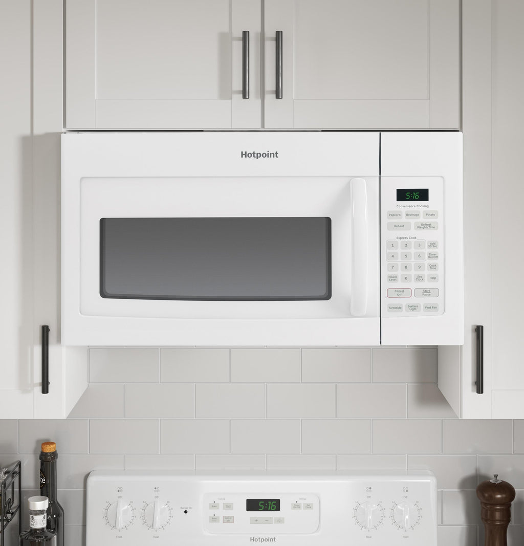 HOTPOINT RVM5160DHWW Hotpoint® 1.6 Cu. Ft. Over-the-Range Microwave Oven White