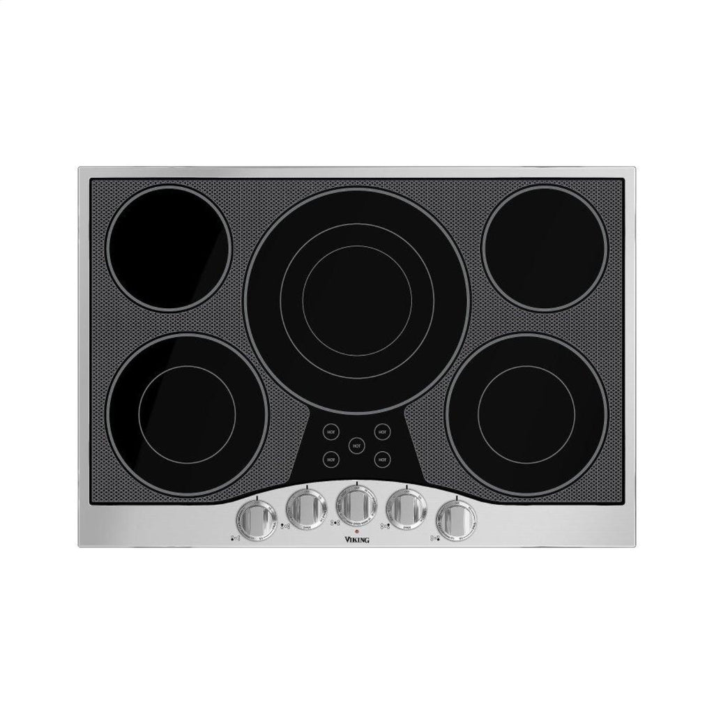 VIKING 30" Electric Cooktop - RVEC in Stainless Steel On Black - RVEC3305BSB