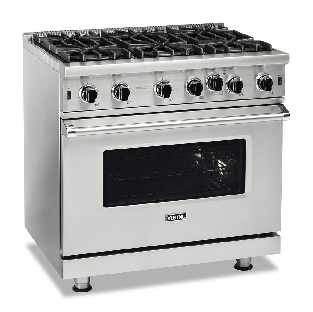 VIKING 36" Open Burner Gas Range Viking 5 Series Gray - VGIC53626BSQ