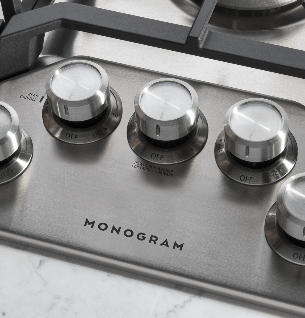 MONOGRAM Monogram 36" Deep-Recessed Gas Cooktop in Stainless Steel - ZGU36RSLSS