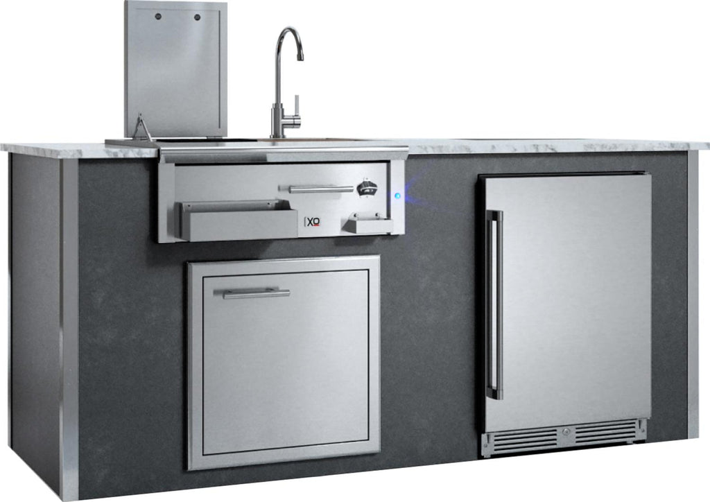 XO APPLIANCE XOGOKBARV1GR Factory Assembled, Appliance Ready Designer Island Gray - XOGOKBARV1GR