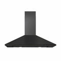 XO APPLIANCE XOB36BC 36" CCC 600/395 CFM Italian Made Wall Mount Chimney Range Hood Black - XOB36BC