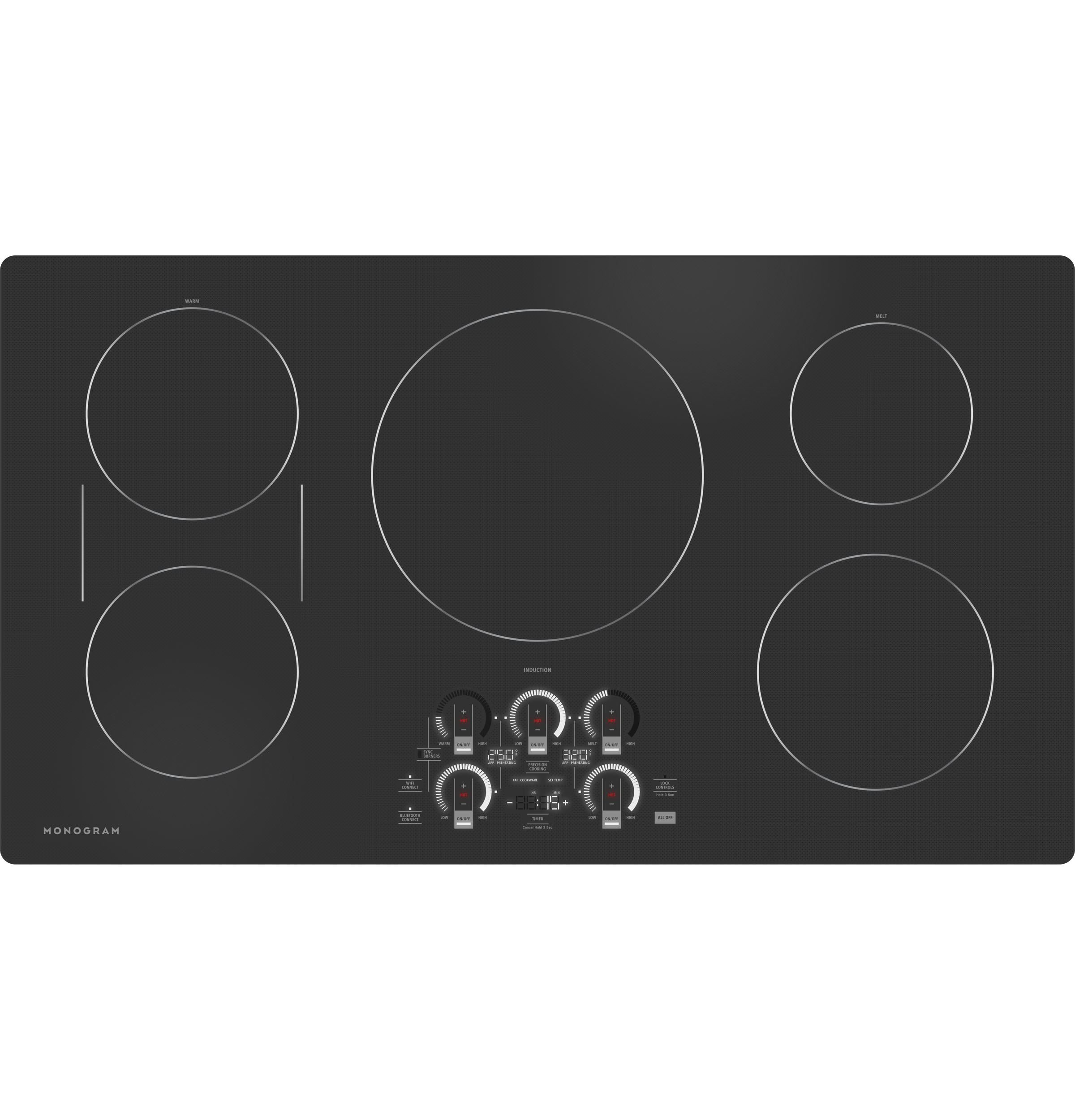 MONOGRAM Monogram ENERGY STAR 36" Induction Cooktop Black - ZHU36RDTBB
