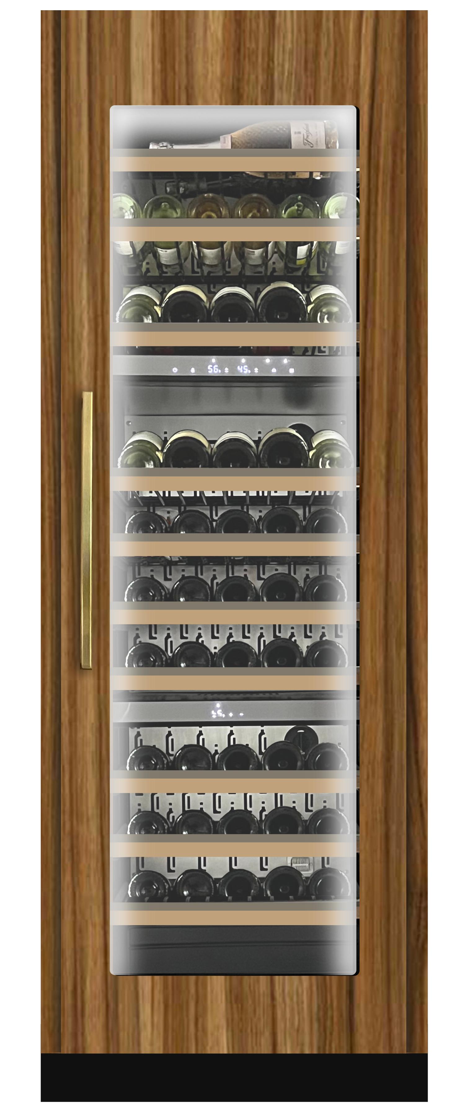 XO APPLIANCE XOU2470WTZGO Tall Triple Zone Wine Cooler, Panel Ready Glass Custom Panel Ready - XOU2470WTZGO