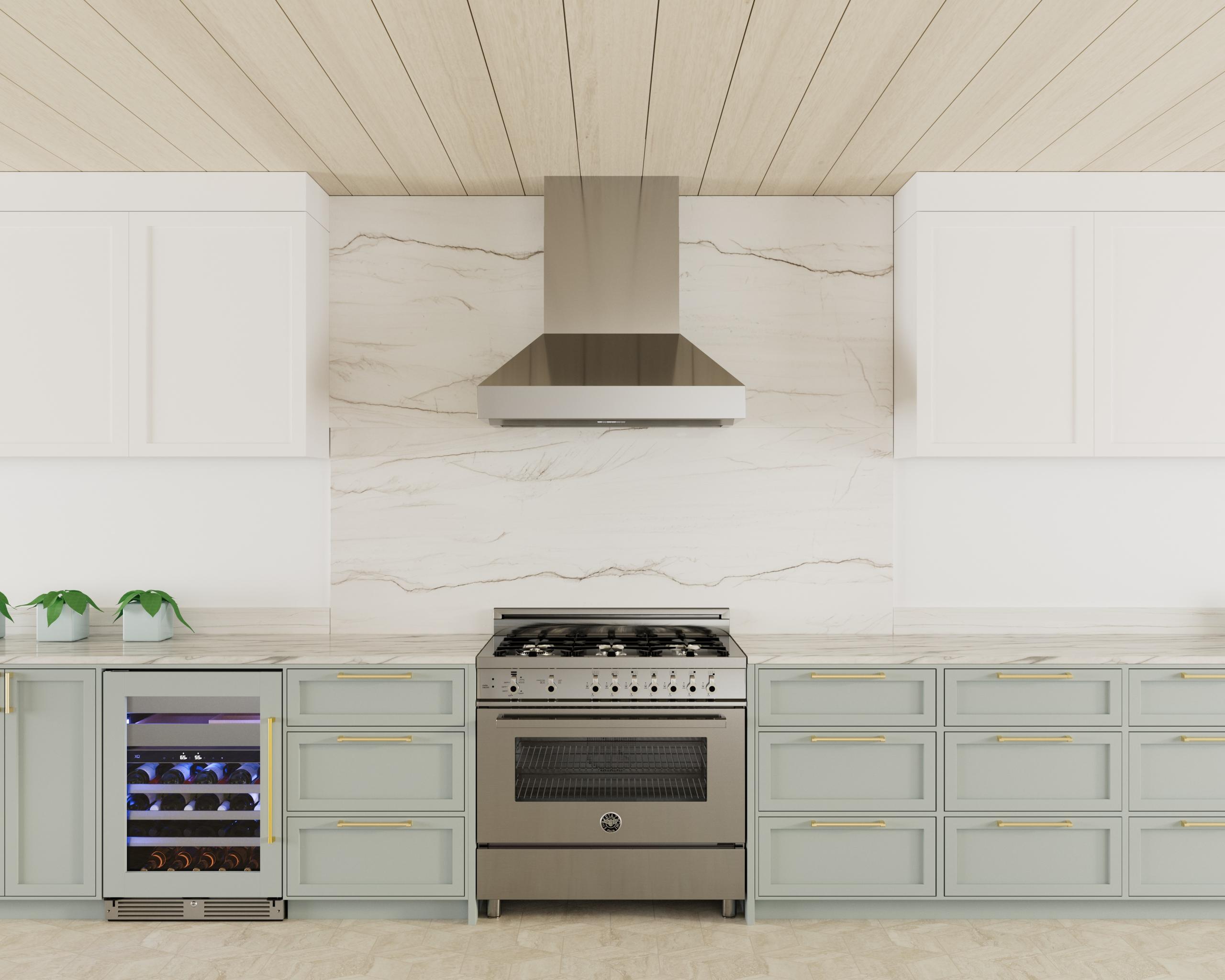 XO APPLIANCE XOVV236SC 36in Pro Wall Chimney Hood in Stainless Steel Straight Lip 600/395 CFM in Stainless Steel - XOVV236SC