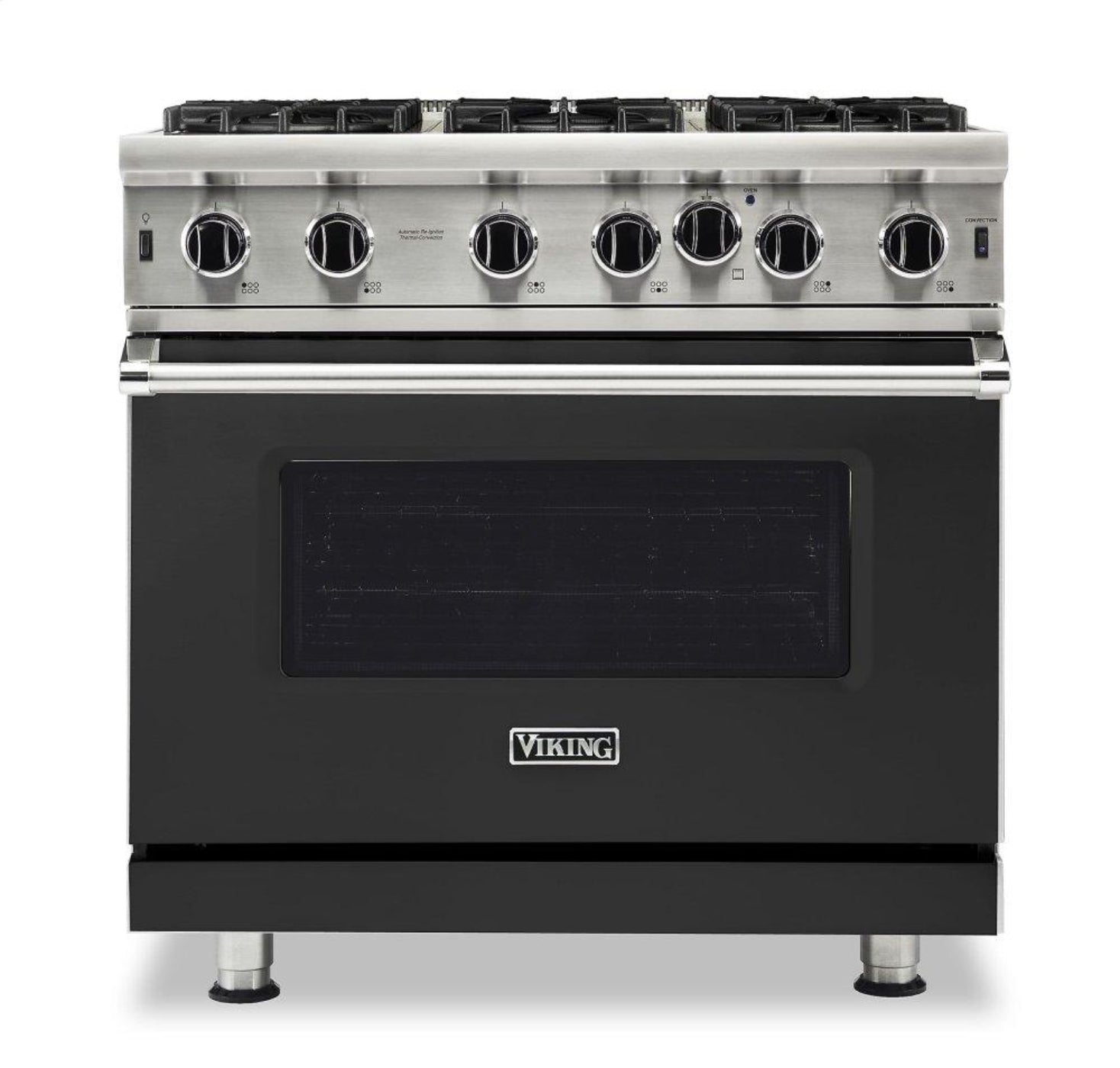 VIKING 36" Open Burner Gas Range Viking 5 Series Black - VGIC53626BCSLP