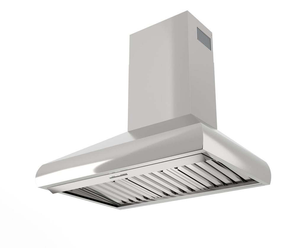XO APPLIANCE XOVW48SC 48in Pro Wall Chimney Hood in Stainless Steel Rounded Lip 600/395 CFM in Stainless Steel - XOVW48SC