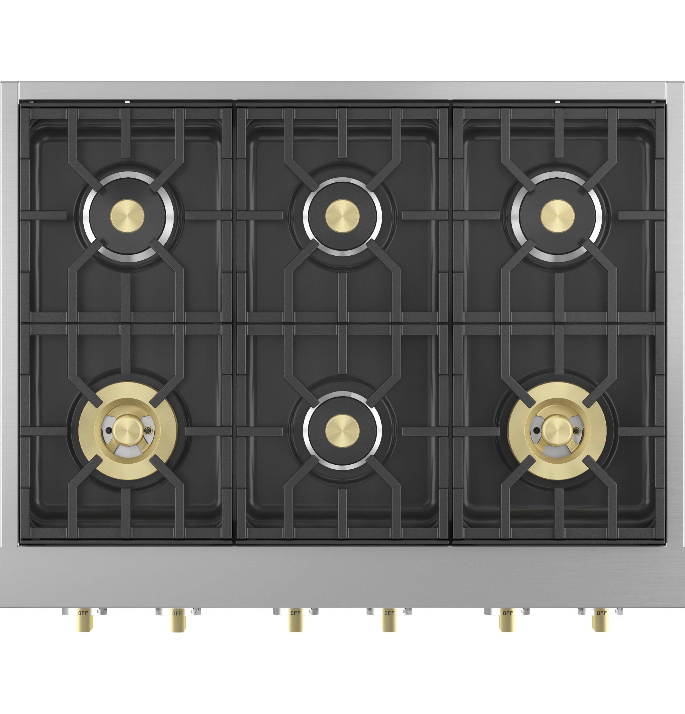 MONOGRAM Monogram 36" Professional Gas Rangetop with 6 Burners in Stainless Steel - ZGU366NTSS