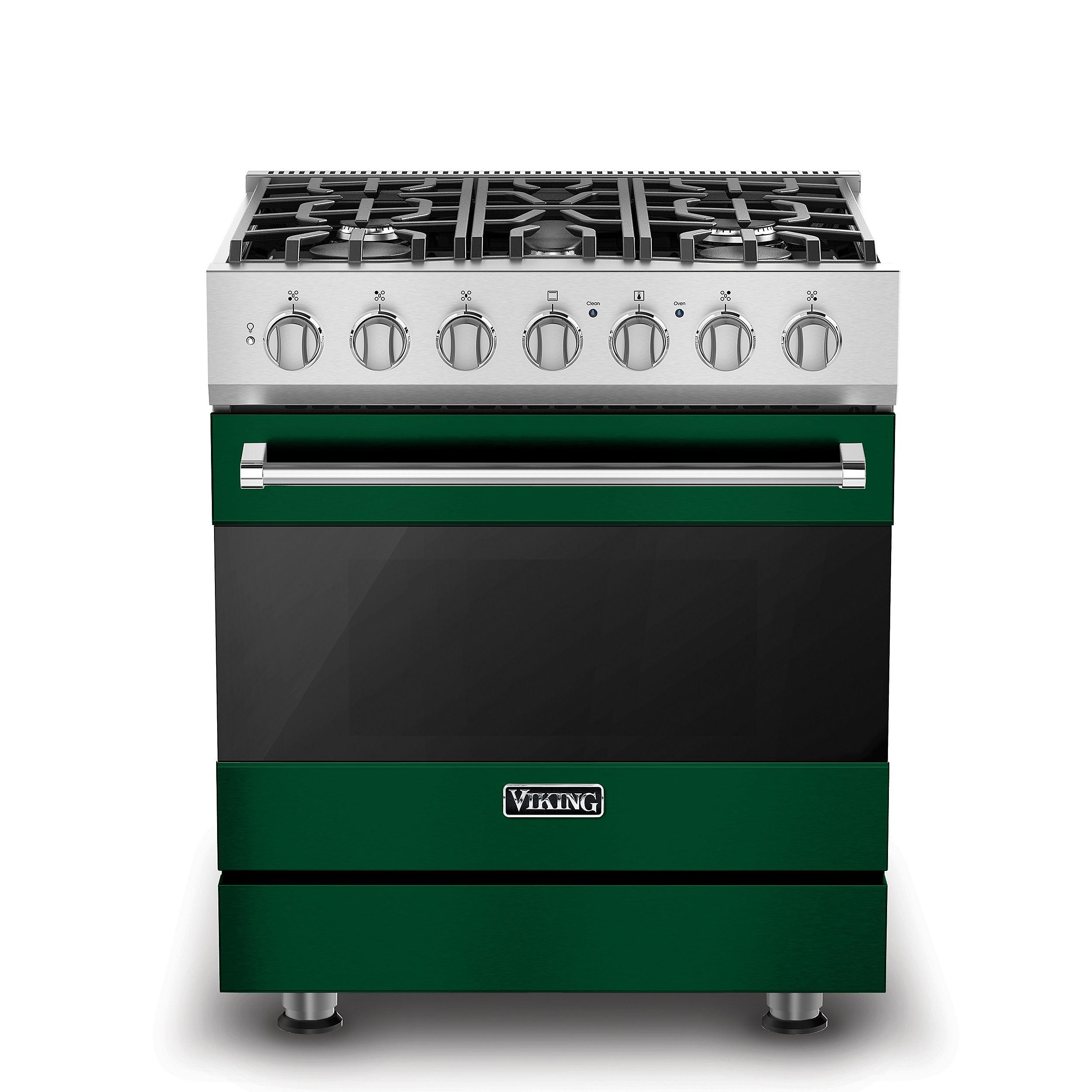 VIKING 30" Self-Cleaning Dual Fuel Range Viking 3 Series Green - RVDR33025BIV