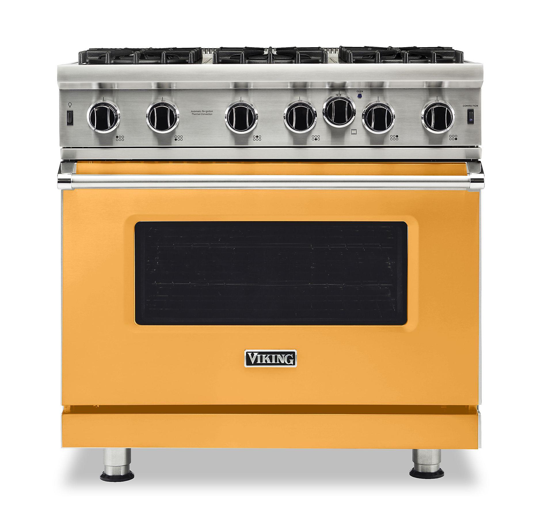 VIKING 36" Open Burner Gas Range Viking 5 Series Yellow - VGIC53626BDALP