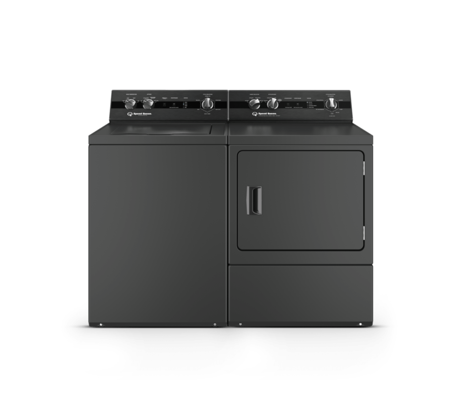 SPEED QUEEN DC5004BG DC5 Sanitizing Gas Dryer with Pet Plus Extended Tumble Steam Black - DC5004BG