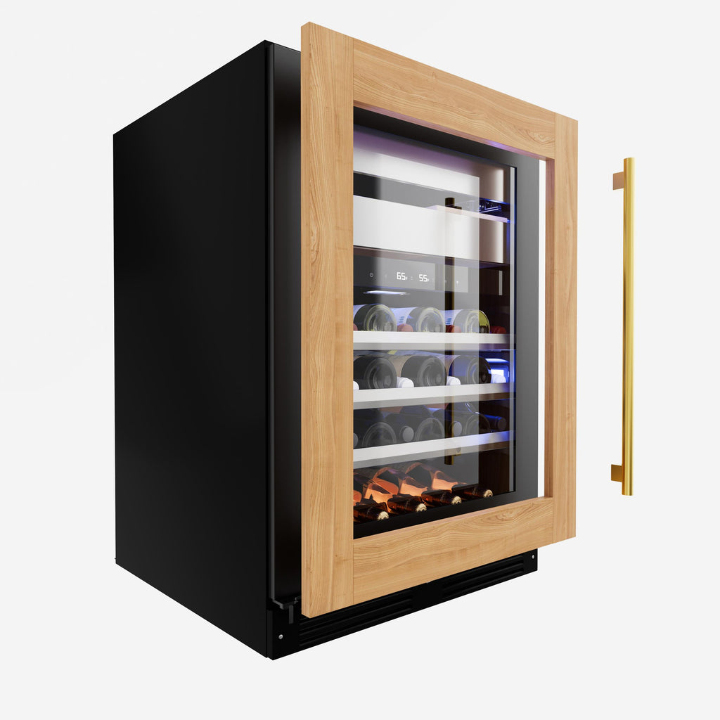 XO APPLIANCE XOU24WWGOL Wine and Weed 24" Panel Ready Glass, Left Hinge Custom Panel Ready - XOU24WWGOL