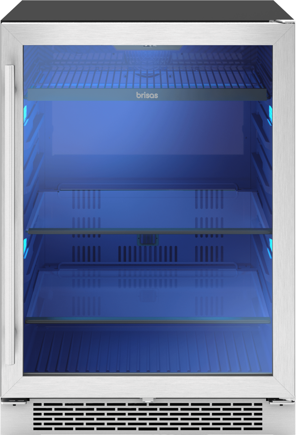 ZEPHYR Brisas 24 in. 8-Bottle and 112-Can Single Zone Beverage Cooler in Stainless Steel - BBV24C01AG