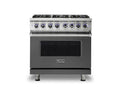 VIKING 36" Dual Fuel Range - VDR7362 Viking 7 Series Gray - VDR73626BDG