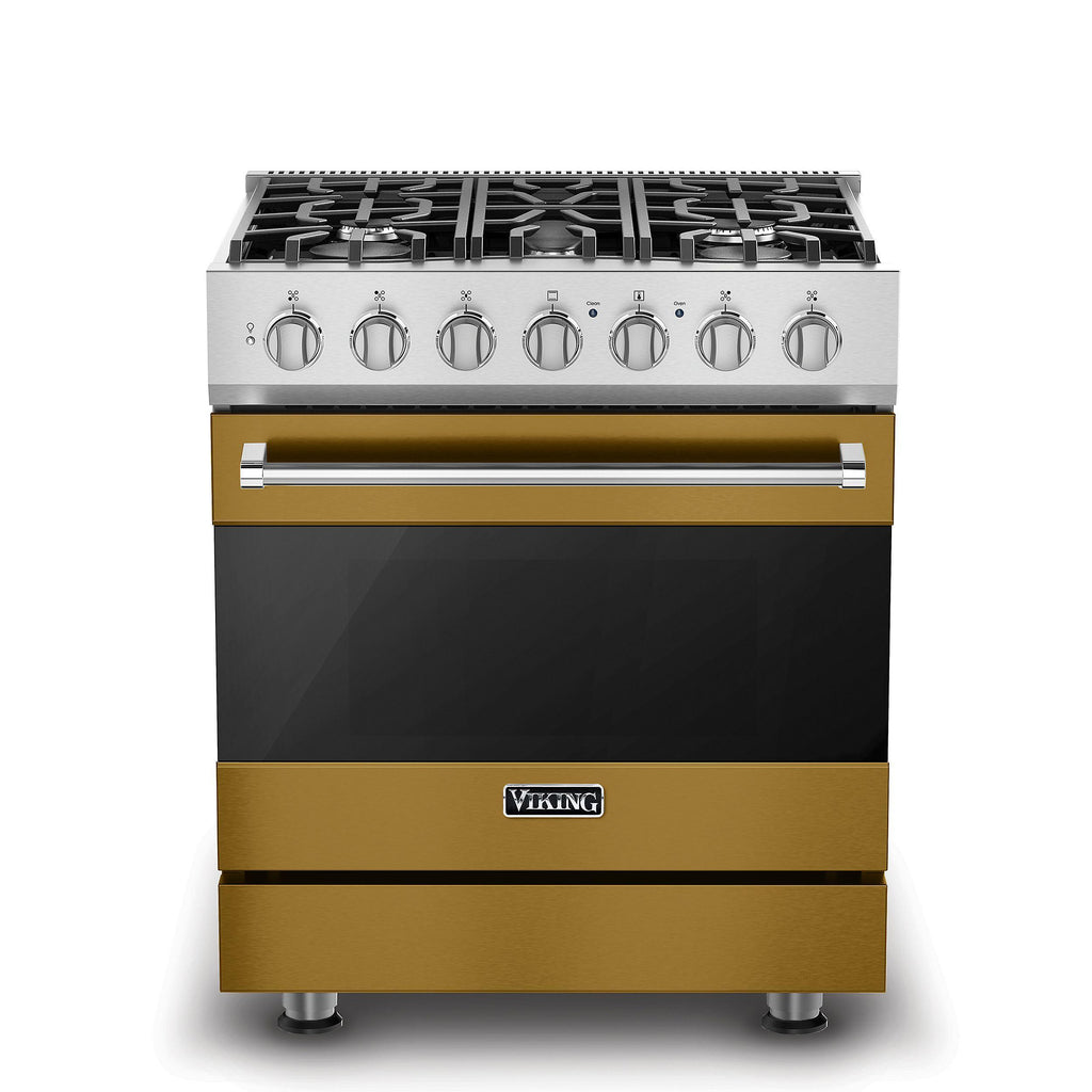 VIKING 30" Self-Cleaning Dual Fuel Range Viking 3 Series Gold - RVDR33025BGH