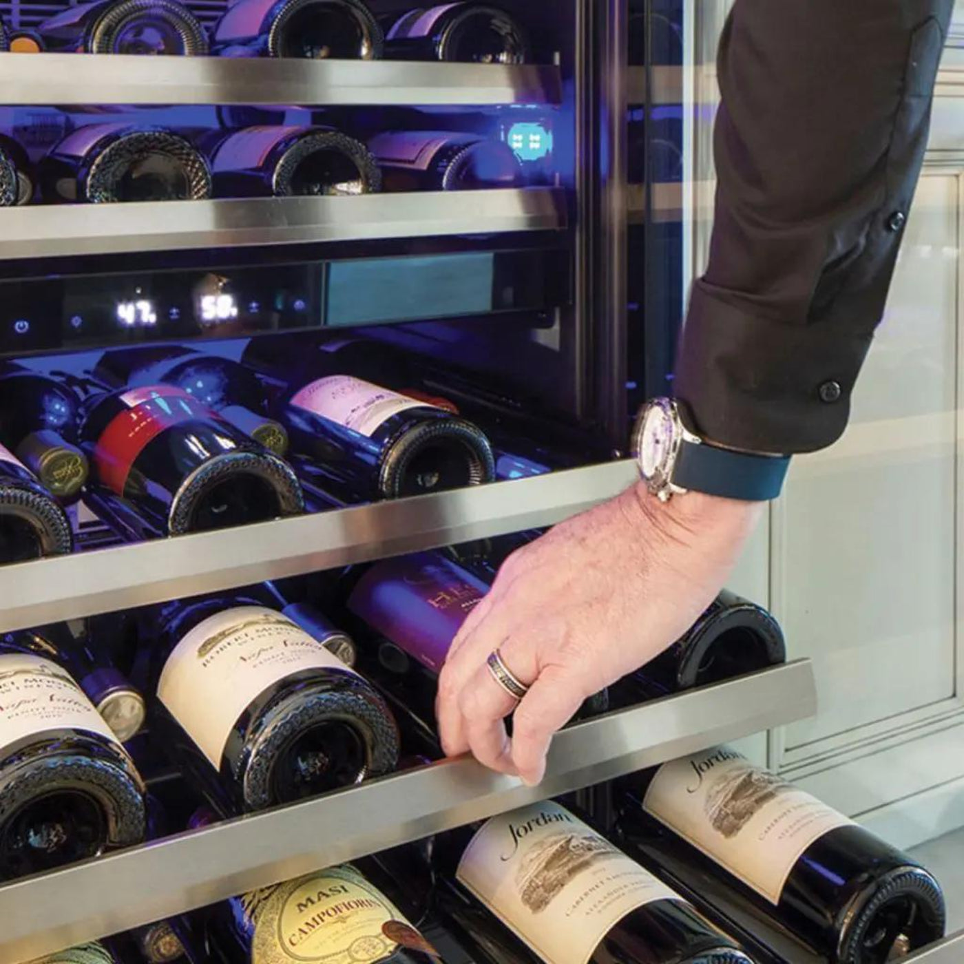 XO APPLIANCE XOU24WGSL 24" Wine Cooler, Single Zone in Stainless Steel Glass, Left Hinge in Stainless Steel - XOU24WGSL