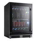 XO APPLIANCE XOU24BCGBL Beverage Center, 24" Black Glass, Left Hinge Black - XOU24BCGBL