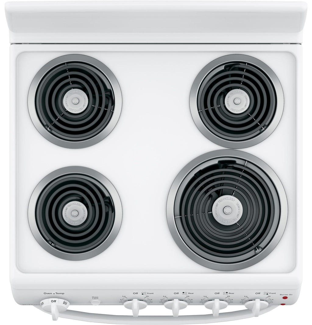 HOTPOINT RAS300DMWW Hotpoint® 24" Free-Standing Front-Control Electric Range White