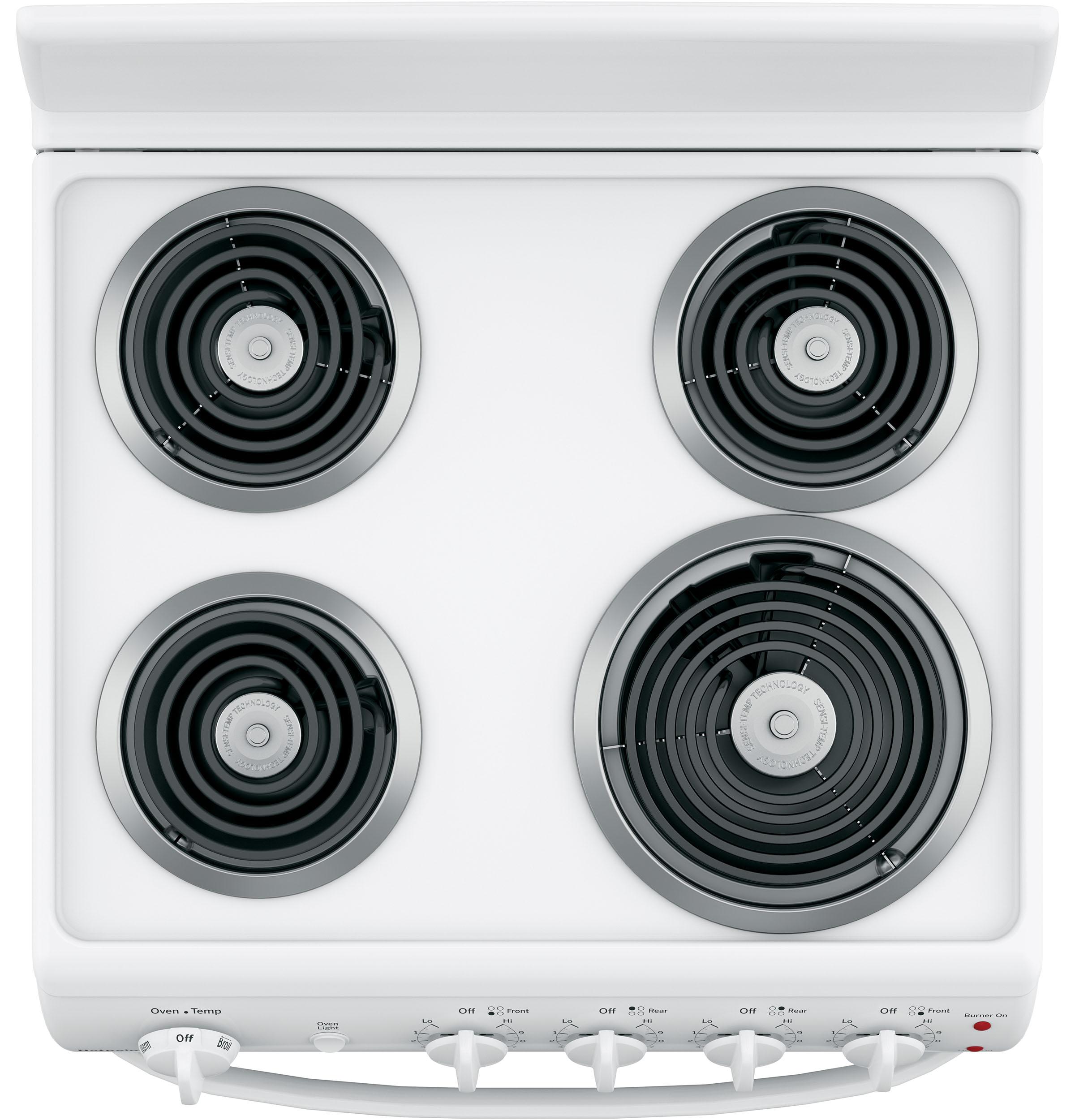 HOTPOINT RAS300DMWW Hotpoint® 24" Free-Standing Front-Control Electric Range White