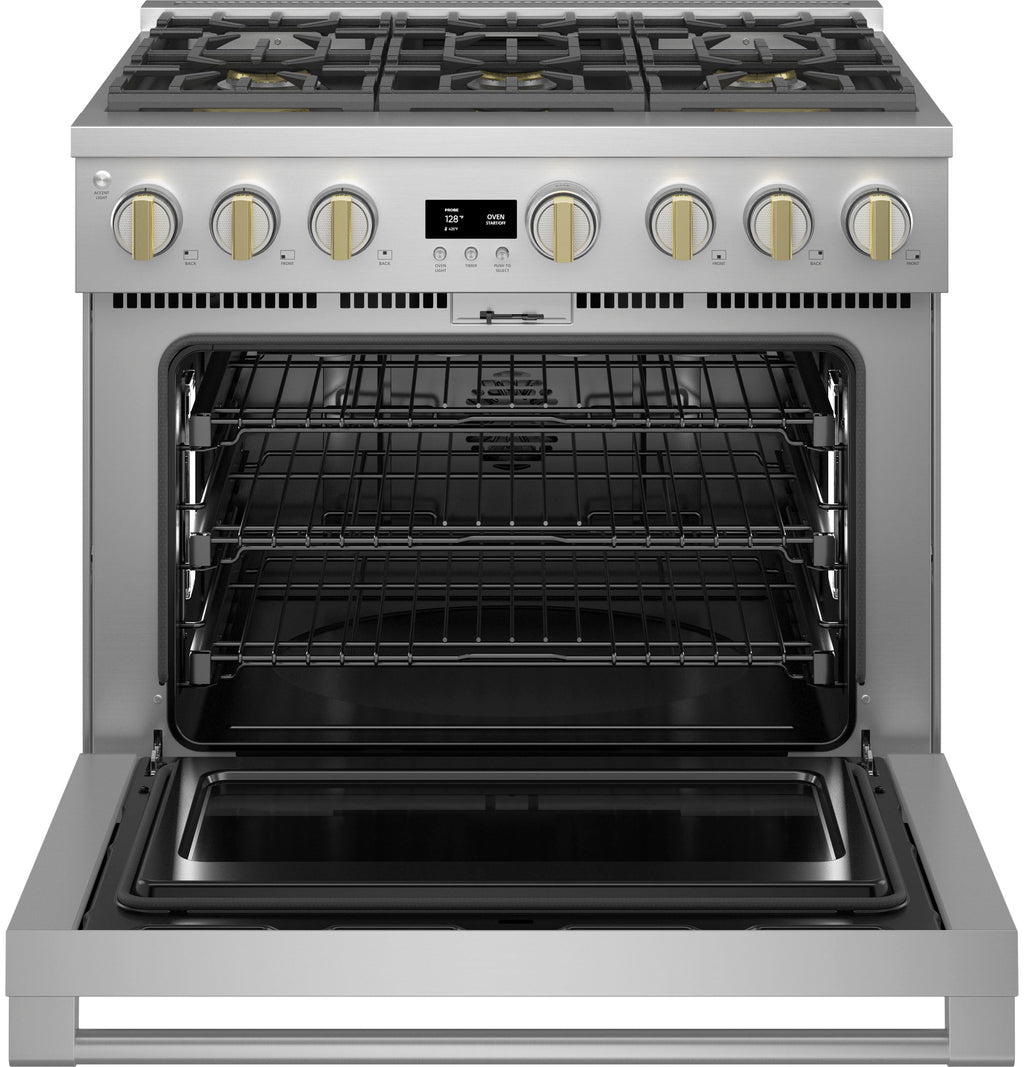 MONOGRAM Monogram 36" Dual-Fuel Professional Range with 6 Burners in Stainless Steel - ZDP366NTSS