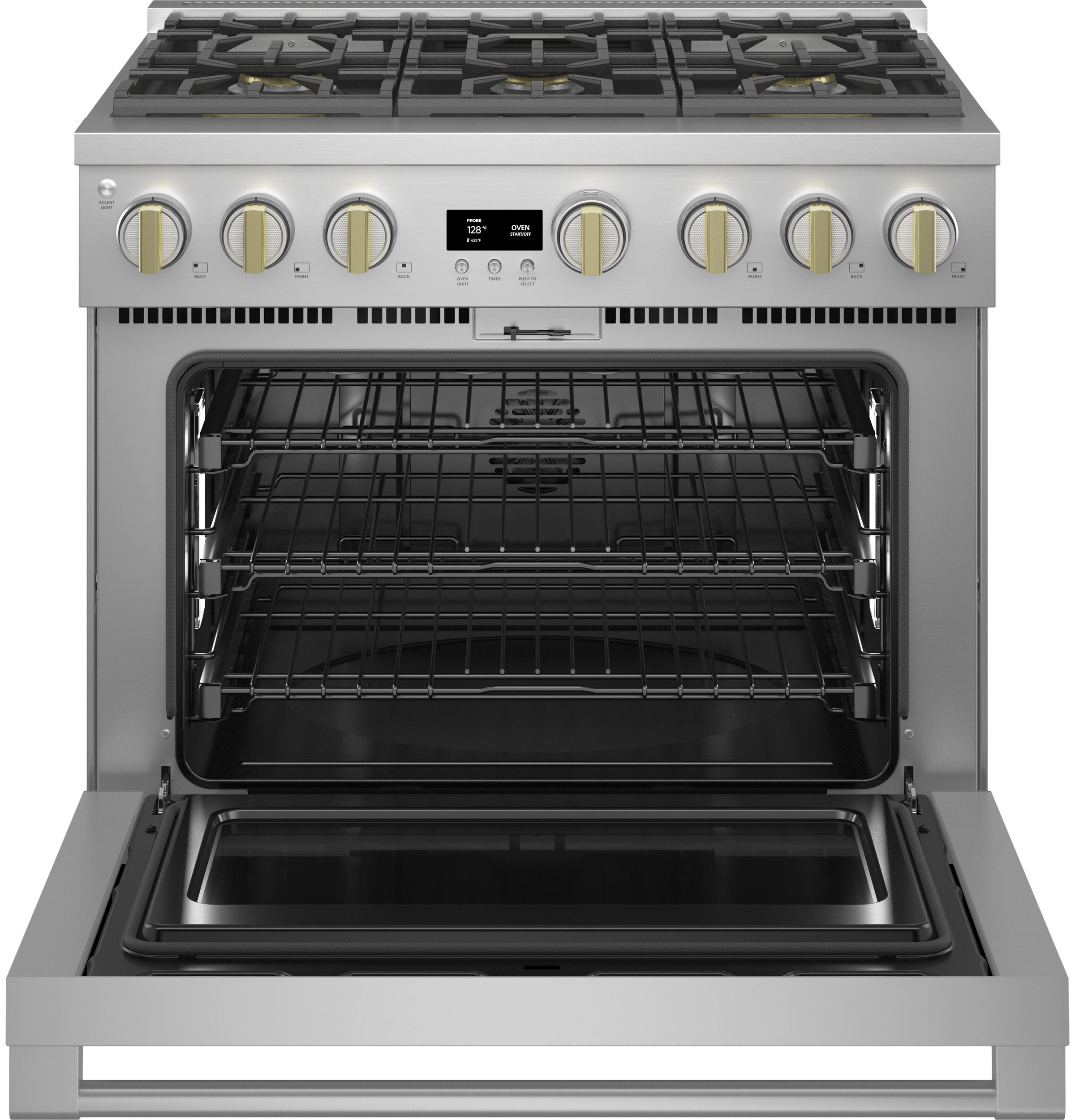 MONOGRAM Monogram 36" Dual-Fuel Professional Range with 6 Burners in Stainless Steel - ZDP366NTSS