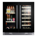 XO APPLIANCE XOU30BWDDGB 30" Beverage/Wine Double Door Black Glass Finish - XOU30BWDDGB