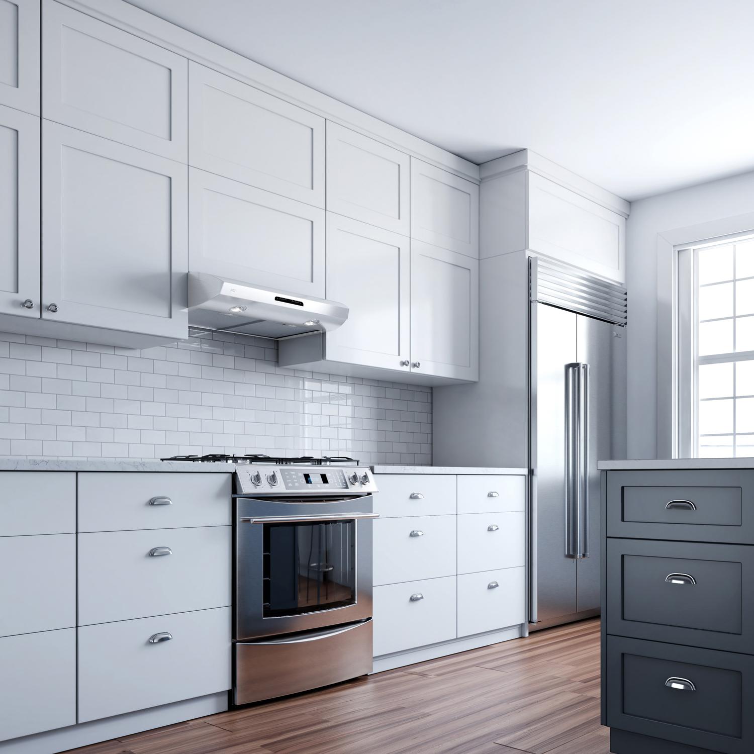 XO APPLIANCE XOE30W 30" 350 CFM Under Cabinet Range Hood White - XOE30W