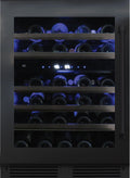 XO APPLIANCE XOU24WDZGBSL Dual Zone Wine Cooler, 24" Black Stainless, Left Hinge Black in Stainless Steel - XOU24WDZGBSL